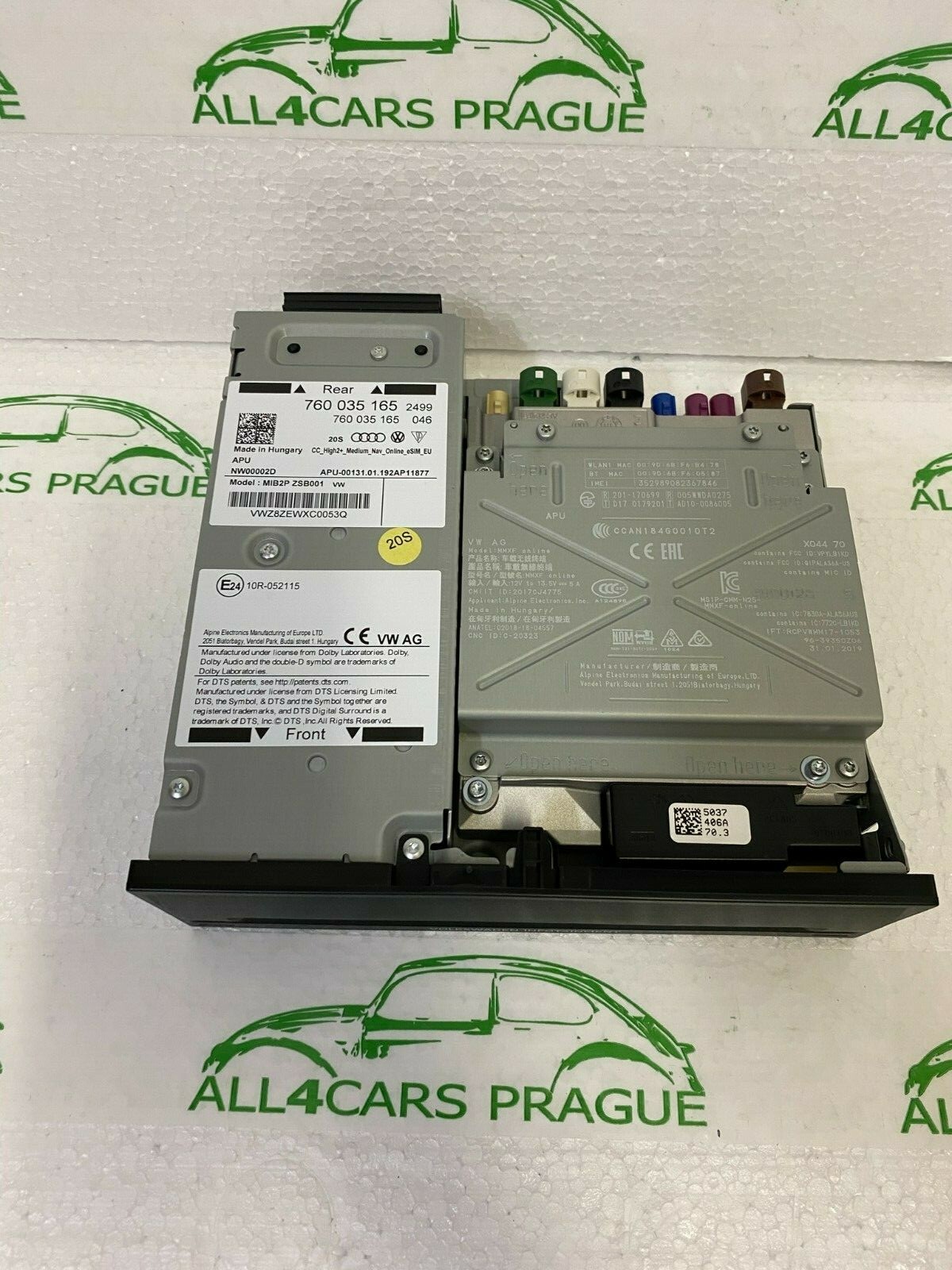 VW TOUAREG 760- MIB 2 NAVI UNIT ONLINE EU 760035165 , NEW Original ! - Obrázek 4