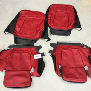 VW TOUAREG 7P SITZBEZUG  ROT LEDER SPORT SITZ BETZUGEN SITZEN VORN ORIG.NEU TEIL