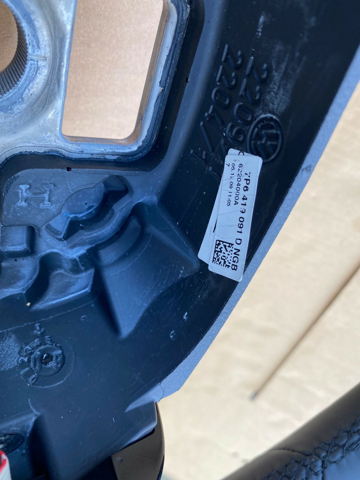 VW TOUAREG 7P SPORT LEDERLENKRAD 3 SPEICHEN MIT MFA 7P6419091D NGB ORIGINAL - Obrázek 12