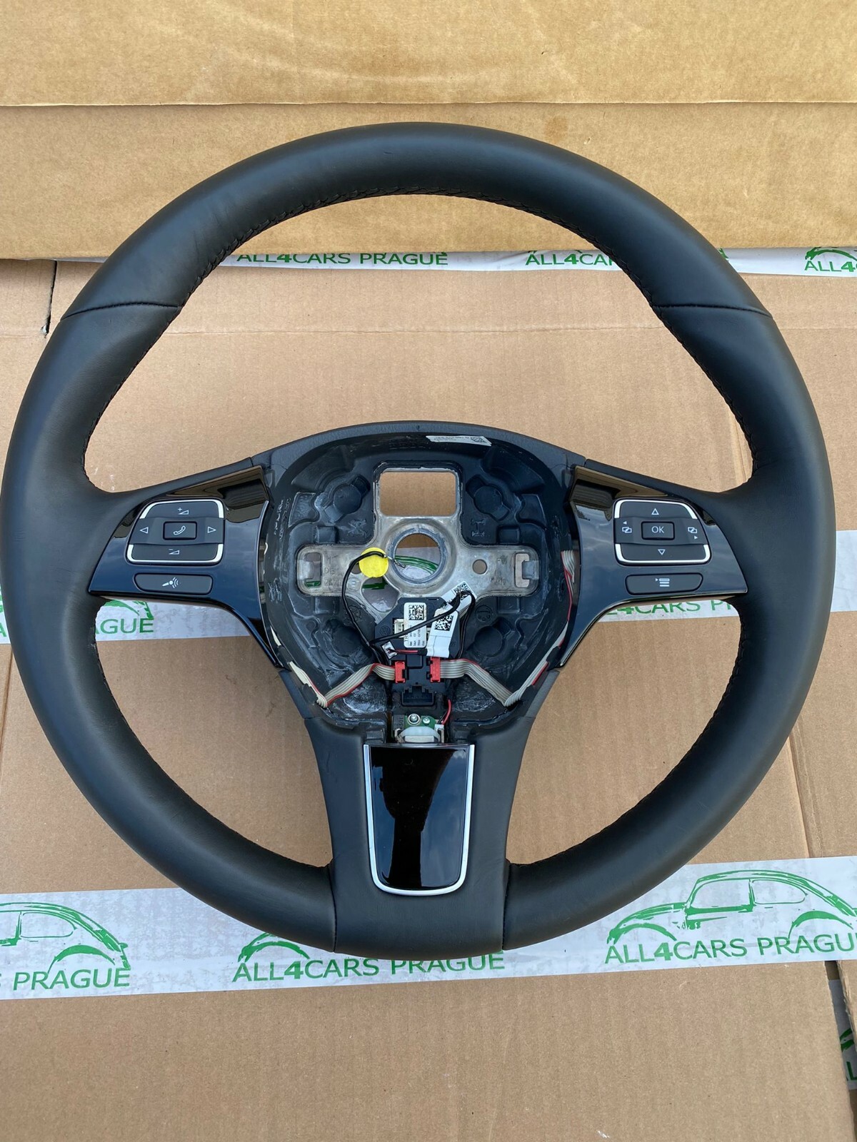 VW TOUAREG 7P SPORT LEDERLENKRAD 3 SPEICHEN MIT MFA 7P6419091D NGB ORIGINAL