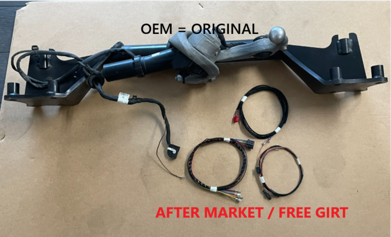 VW TOUAREG CR7 Anhängerkupplung Elektrisch Schwenkbar 760803881E 760803881H Orig - Obrázek 3