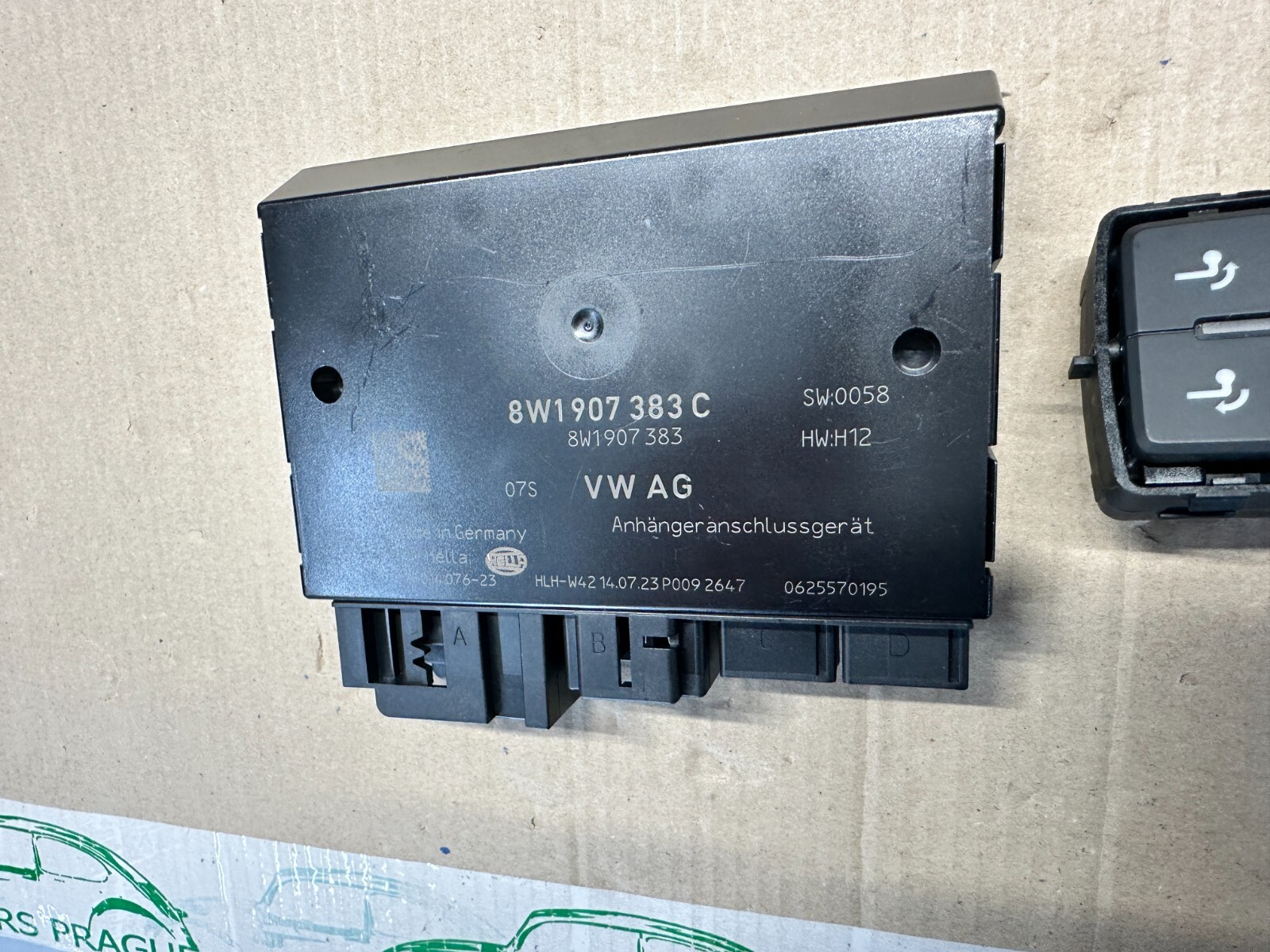 VW TOUAREG STEUERGERÄT ANHÄNGERKUPPLUNG 8W1907383C + SCHALTER 760959511 NEU ORIG - Obrázek 10