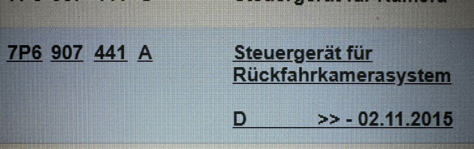 VW TOUAREG STEUERGERÄT RÜCKFAHRKAMERASYSTEM 7P6907441A dem vom test Car-fast Neu - Obrázek 11