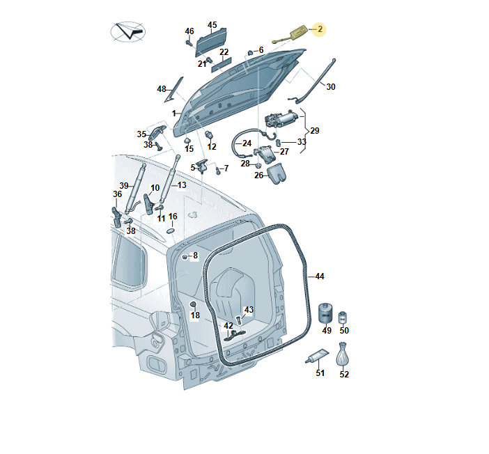 VW TOURAN 5T HECKKLAPPENGRIFF HINTEN MIT KAMERA 5TA827566B ORIGINAL VW NEU TEIL! - Obrázek 4