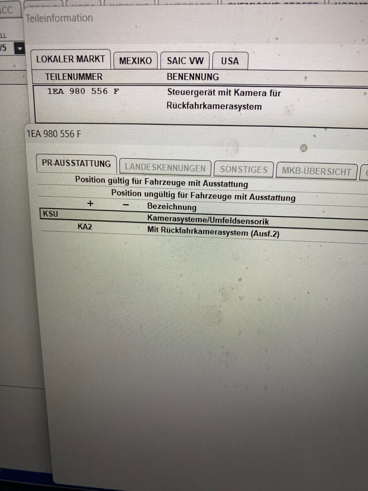 1EA980556F AUDI VW SKODA SEAT KAMERA RÜCKFAHRKAMERA 1EA980556F ORIG. NEU!!!! - Obrázek 15