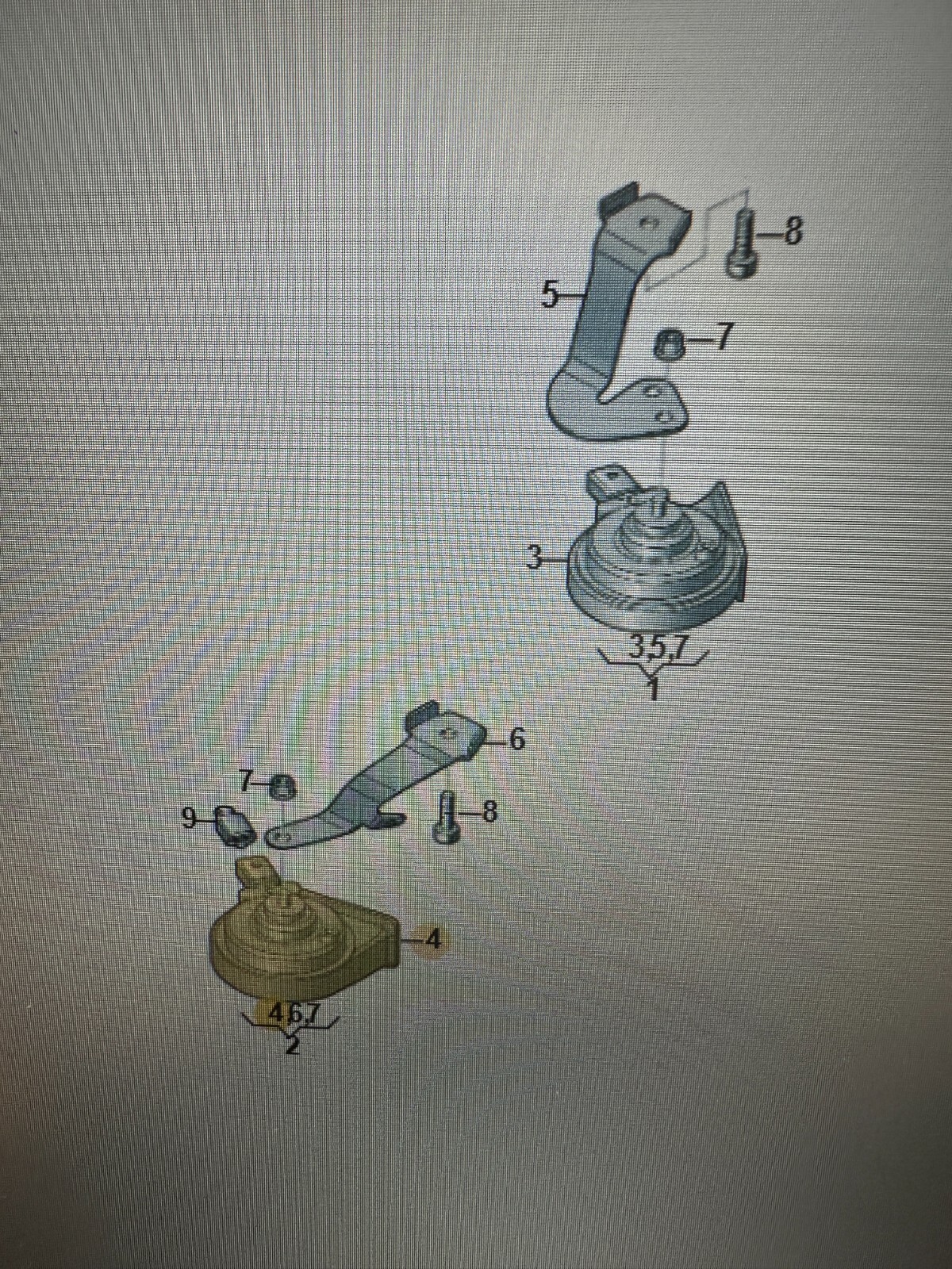 5C0951221B VW SKODA SEAT SIGNALHORN TIEFTON FANFARE 5C0951221B Fast Neu Test Car - Obrázek 10