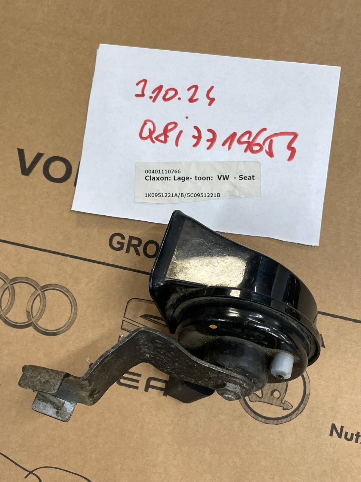 5C0951221B VW SKODA SEAT SIGNALHORN TIEFTON FANFARE 5C0951221B ORIG.VW TEIL - Obrázek 13