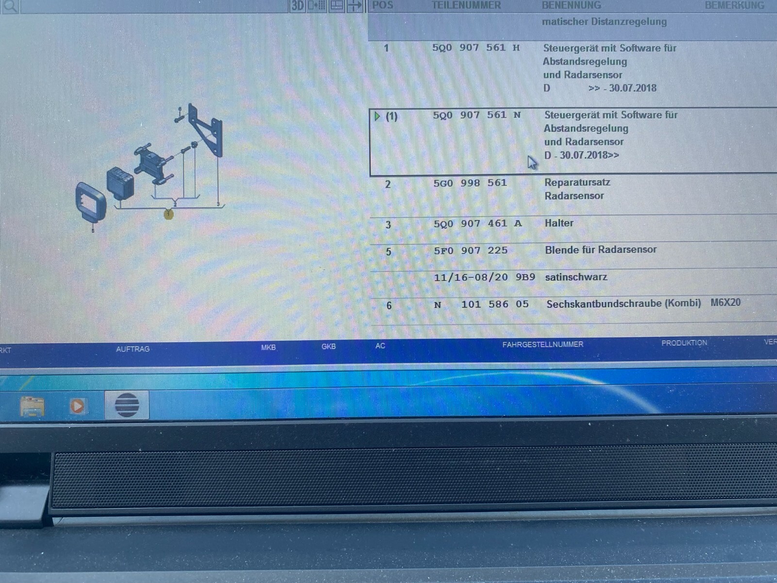 5Q0907561N SEAT LEON ACC Abstandsregelung Radarsensor Distronic 5Q0907561N NEU - Obrázek 6