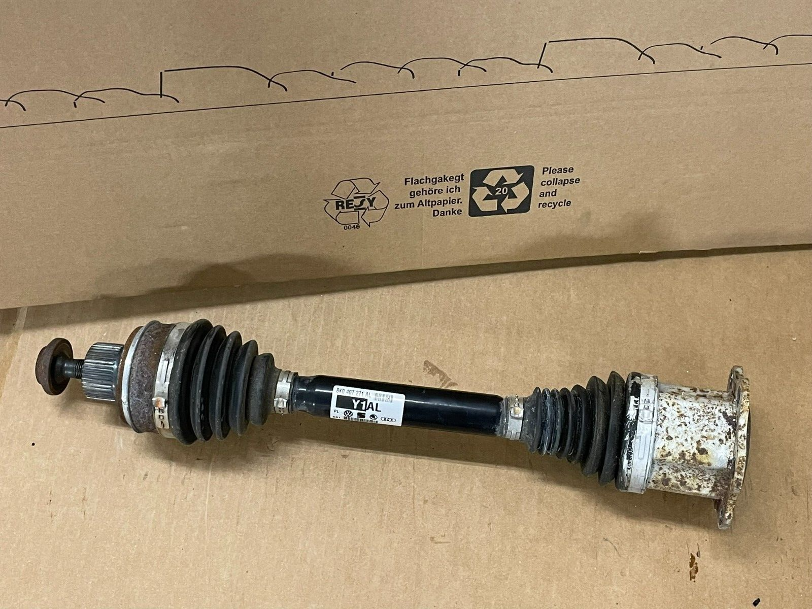 8K0407271AL AUDI A4 AUDI A5 GELENKWELLE 8K0407271AL DEMONT V TEST WAGEN ORIG