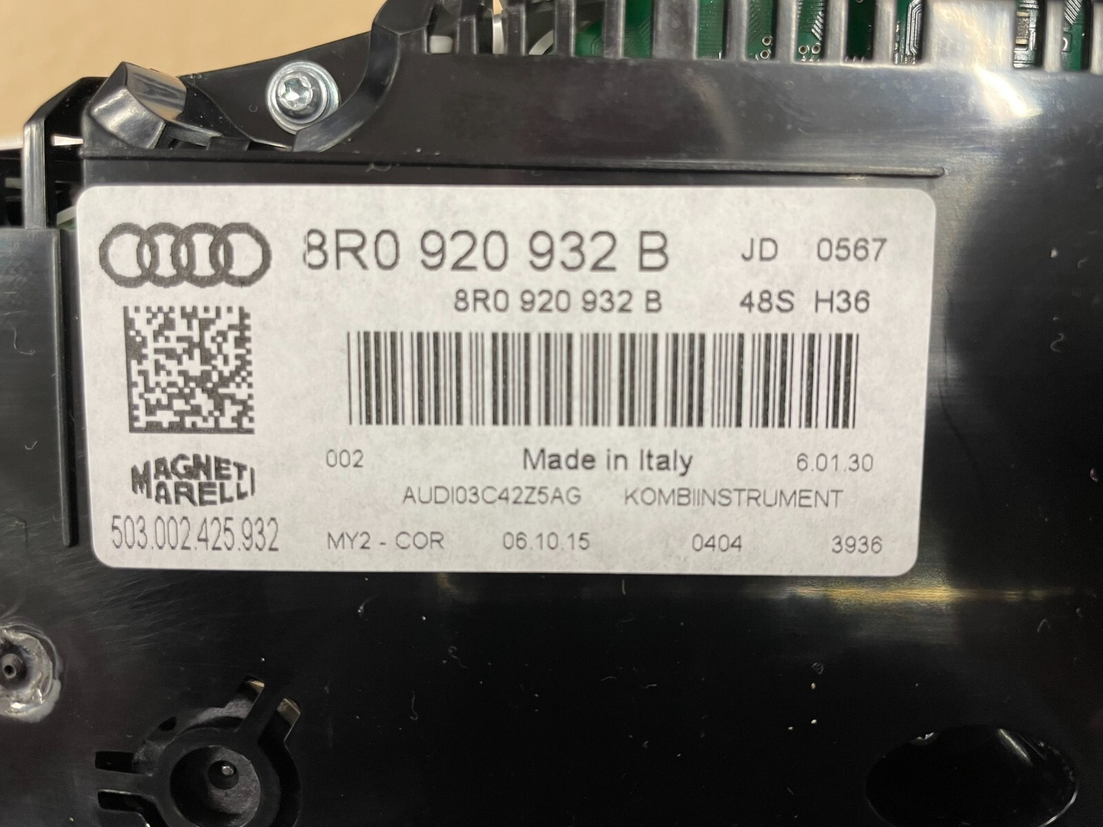 8R0920930B AUDI Q5 TACHO KOMBIINSTRUMENT 8R0920930B FAST NEU VOM TEST WAGEN 36KM - Obrázek 4