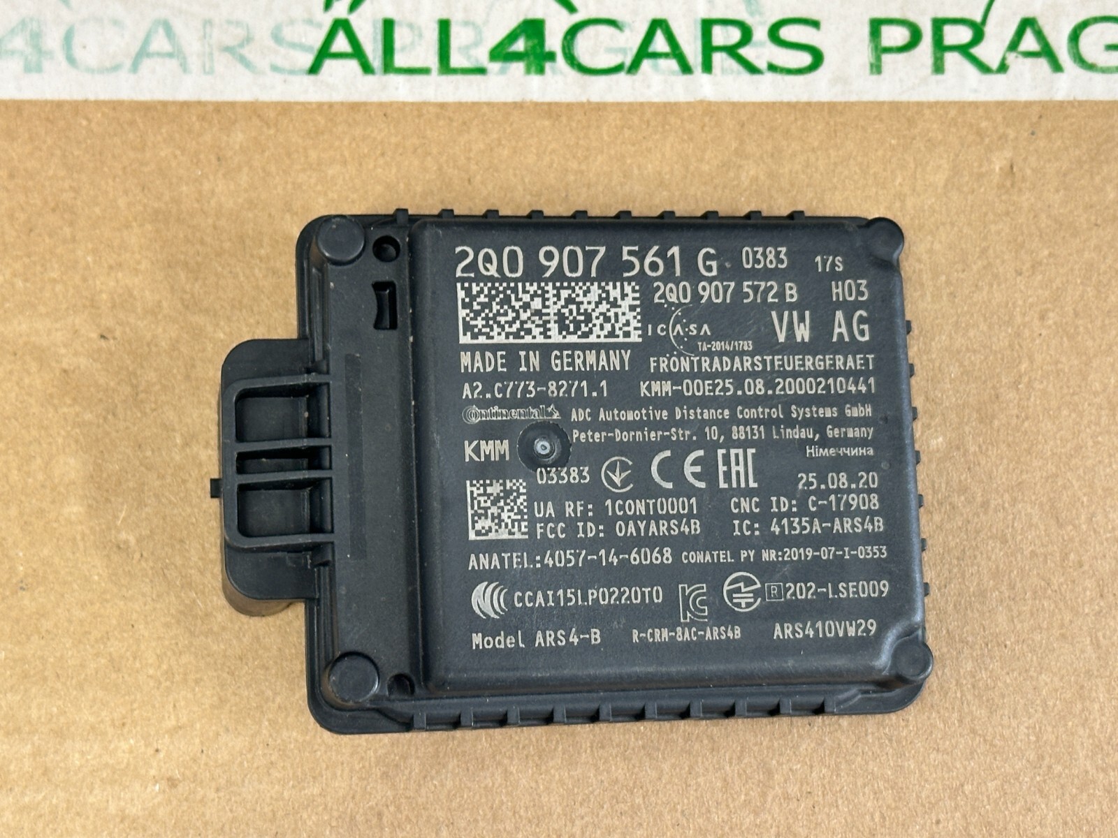 ACC RADAR SENZOR - STEUERGERÄT RADAR 2Q0907561G, VW ŠKODA SEAT, NEU - ORIGINAL!! - Obrázek 3