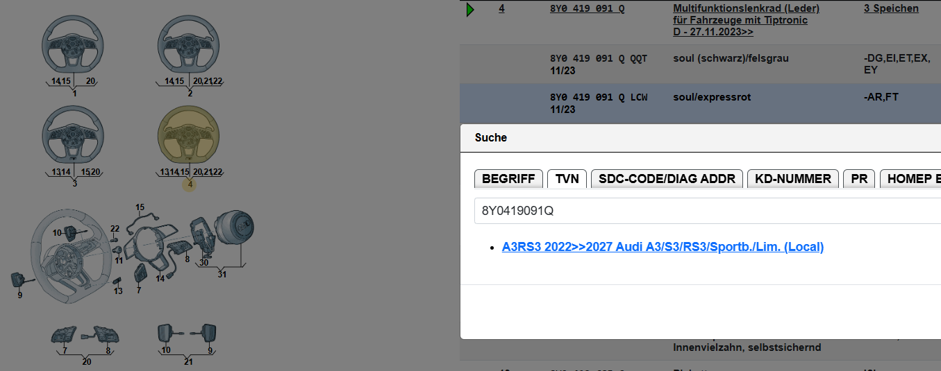AUDI A3 S3 8Y LENKRAD SPORT ABGEFLACHT GELOCHT SCHALTWIPPEN 8Y0419091Q ORIG NEU - Obrázek 5