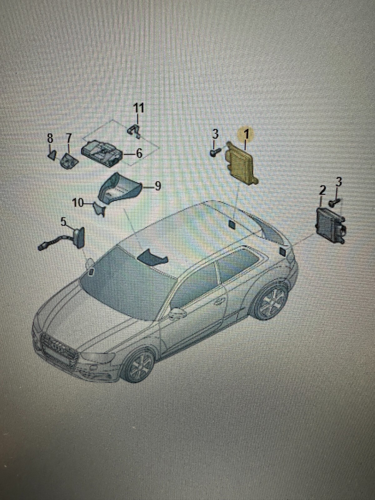 AUDI A3/S3/RS3 STEUERGERÄT SPURWECHSELASSISTENT 5Q0907566A Fast Neu dem Test Car - Obrázek 3
