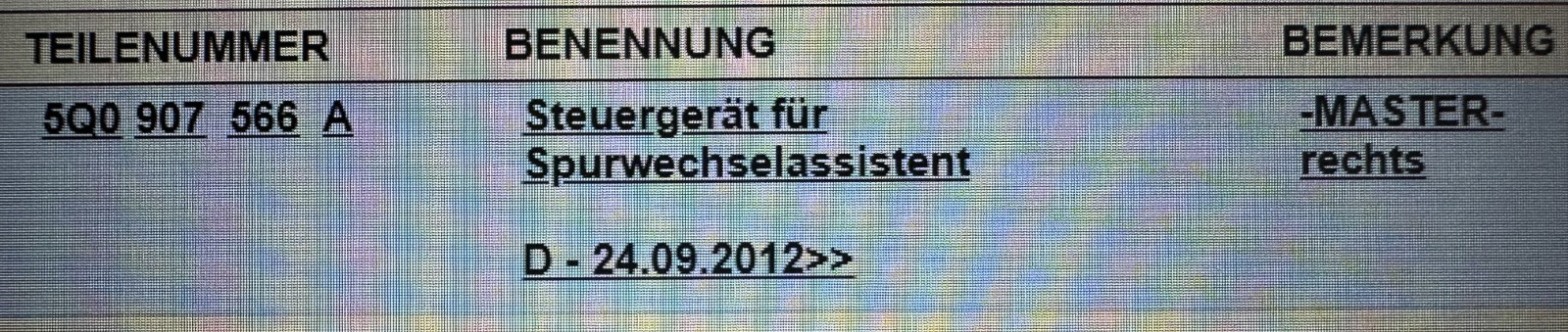 AUDI A3/S3/RS3 STEUERGERÄT SPURWECHSELASSISTENT 5Q0907566A Fast Neu dem Test Car - Obrázek 5