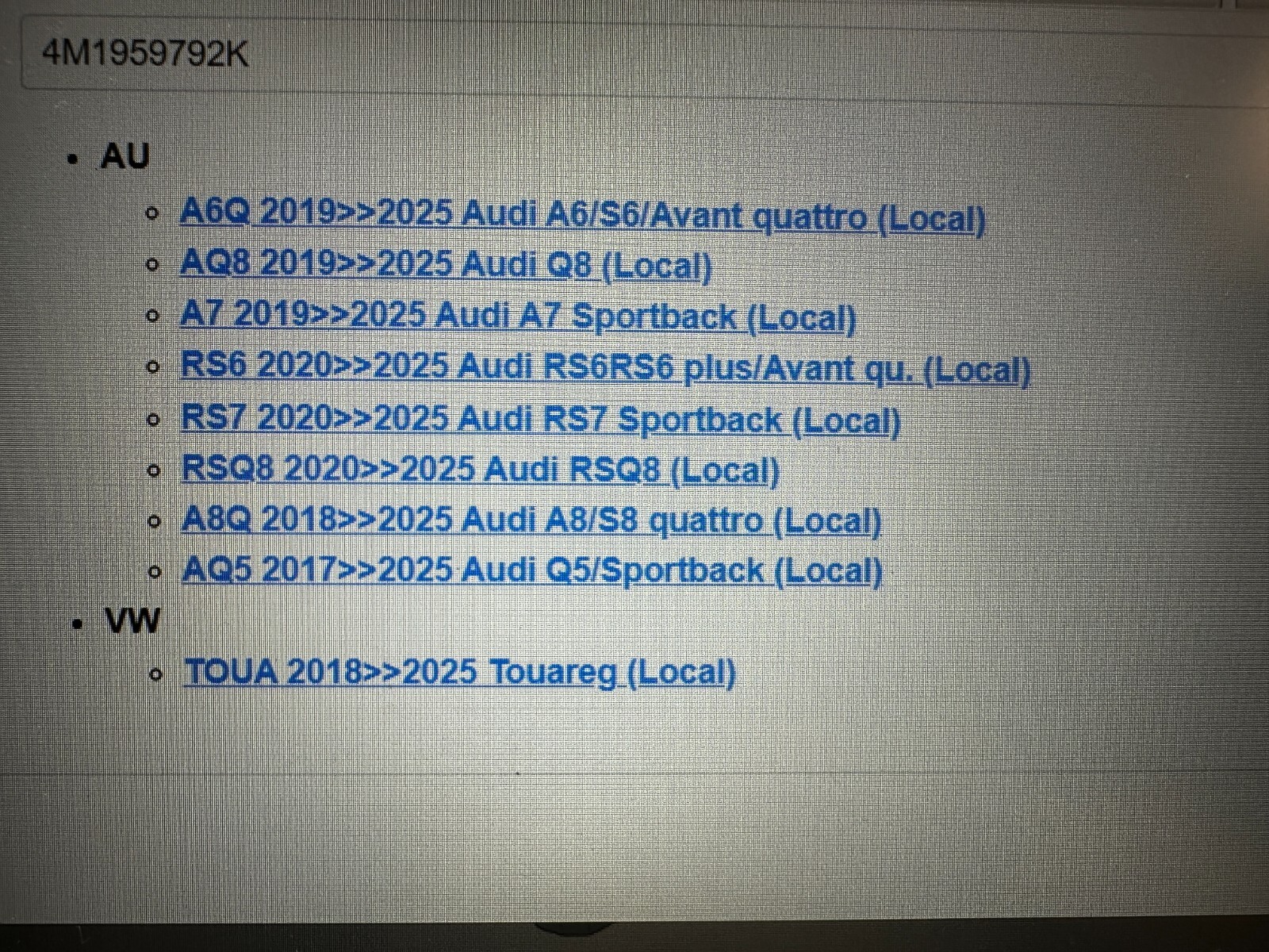 AUDI A6 A7 Q8 E-TRON VW TOUAREG MODUL TÜR STEUERGERÄT 4M1959792K Fast Neu..Orig! - Obrázek 5