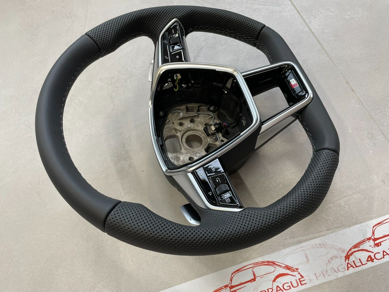 AUDI A6 S6 A7 S7 C8 4K AUDI S SPORT LEDER LENKRAD ABGEFLACHT GELOCHT ORIG.NEU - Obrázek 11