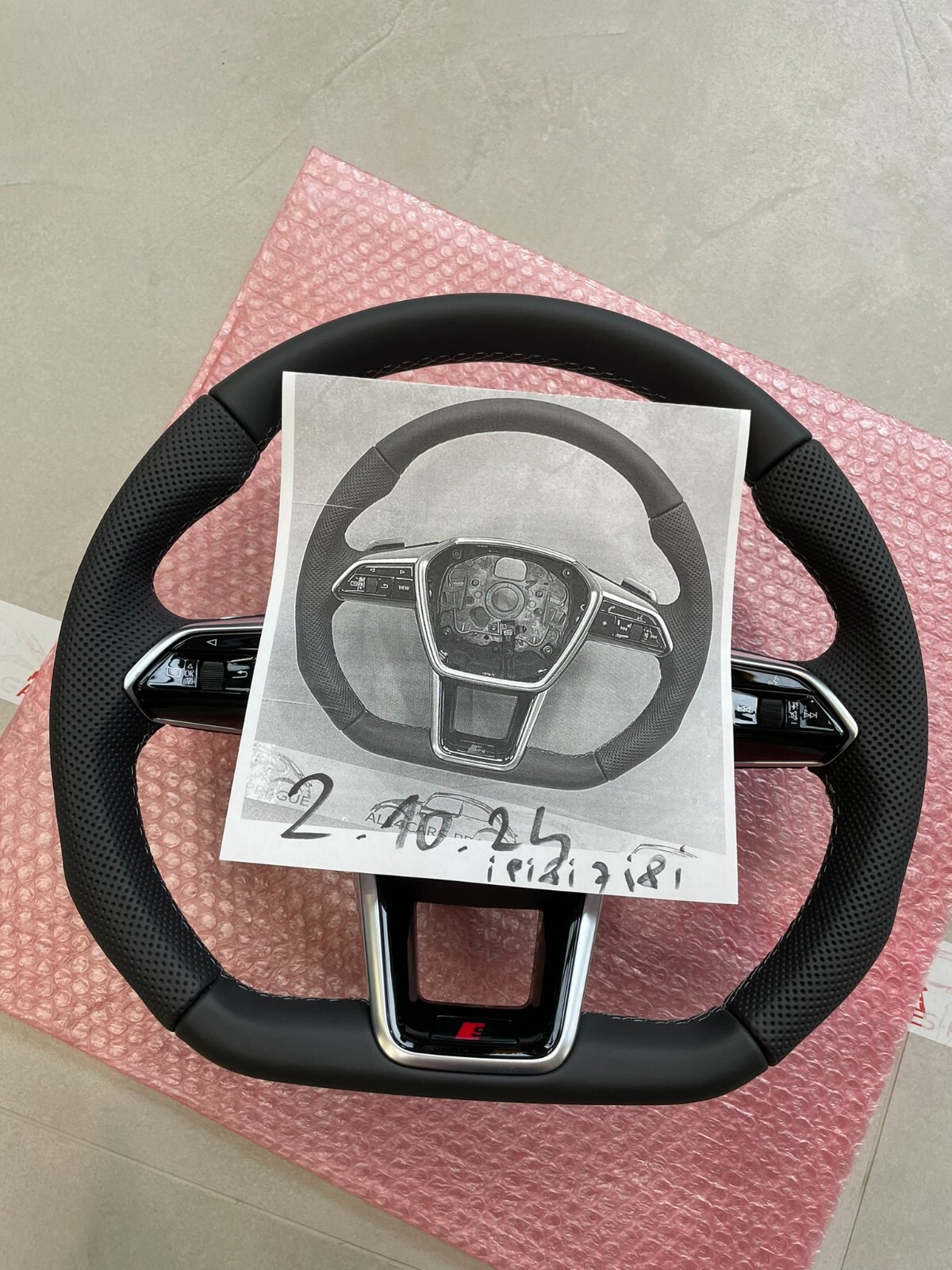 AUDI A6 S6 A7 S7 C8 4K AUDI S SPORT LEDER LENKRAD ABGEFLACHT GELOCHT ORIG.NEU - Obrázek 22