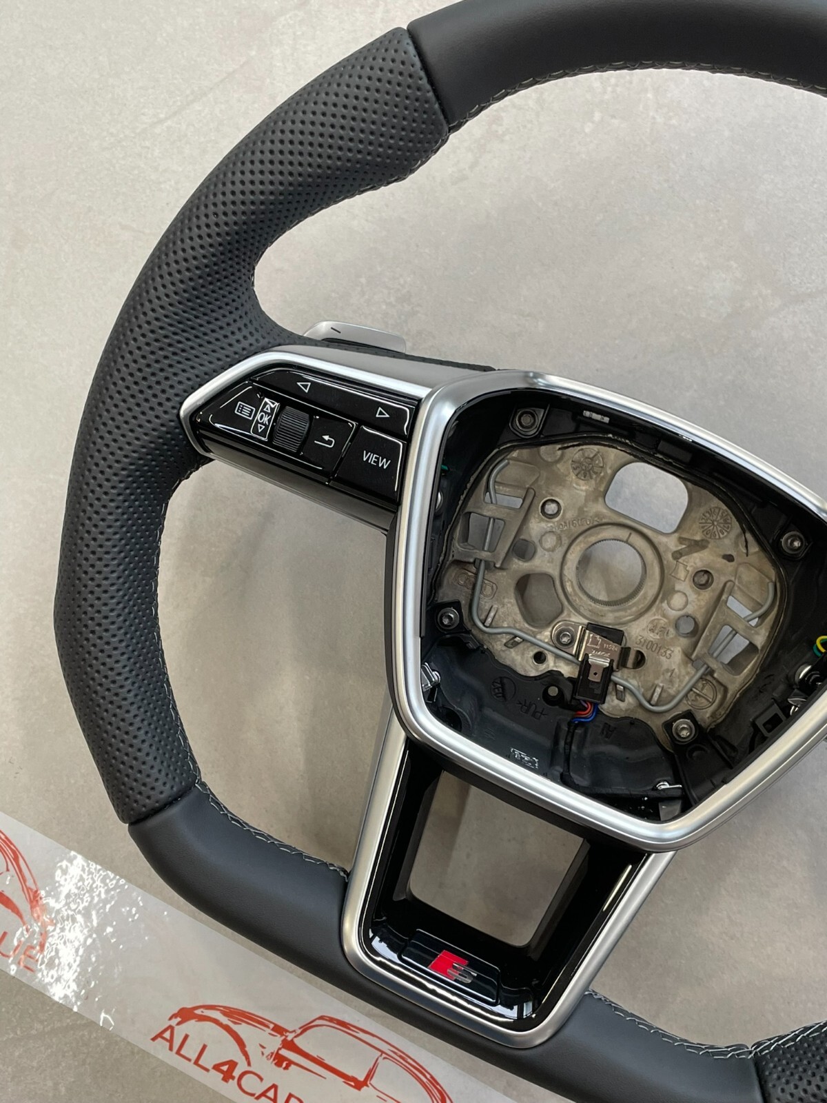 AUDI A6 S6 A7 S7 C8 4K AUDI S SPORT LEDER LENKRAD ABGEFLACHT GELOCHT ORIG.NEU - Obrázek 5