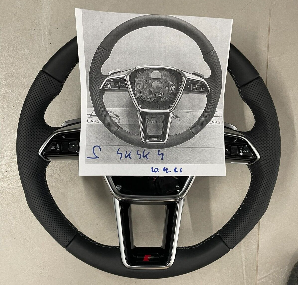 AUDI A6 S6 A7 S7 C8 4K AUDI S SPORT LEDER LENKRAD GELOCHT MIT PADELS NEU ORIG. ! - Obrázek 16