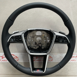 AUDI A6 S6 A7 S7 C8 4K AUDI S SPORT LEDER LENKRAD GELOCHT MIT PADELS NEU ORIG. !