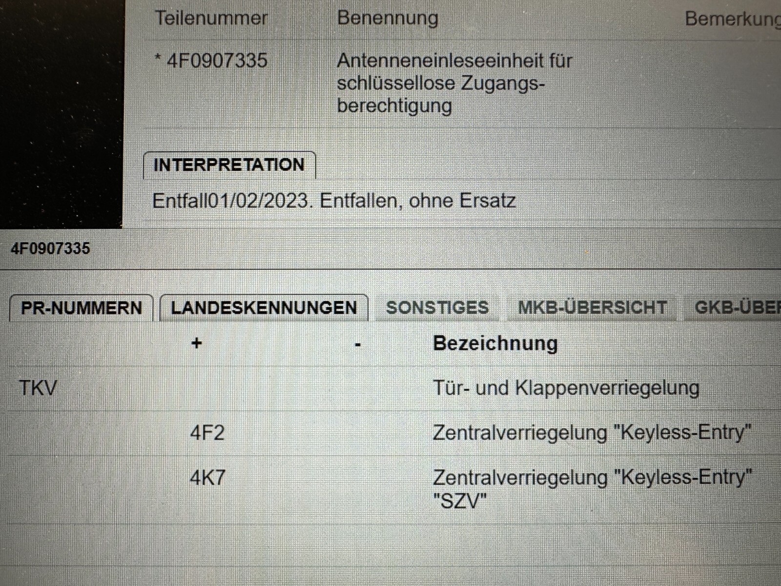 AUDI A6/S6 STEUERGERÄT KESSY ANTENNENEINLESEEINHEIT 4F0907335 Fast Neu Test Car - Obrázek 4