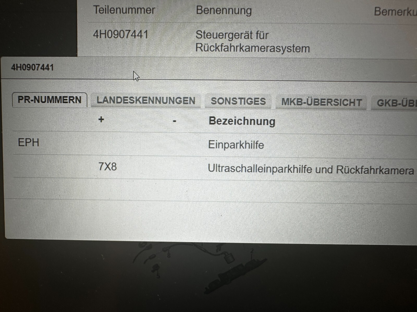 AUDI A8 STEUERGERÄT RÜCKFAHRKAMERASYSTEM 4H0907441-FAST NEU-DEMONTVOM TEST WAGEN - Obrázek 12