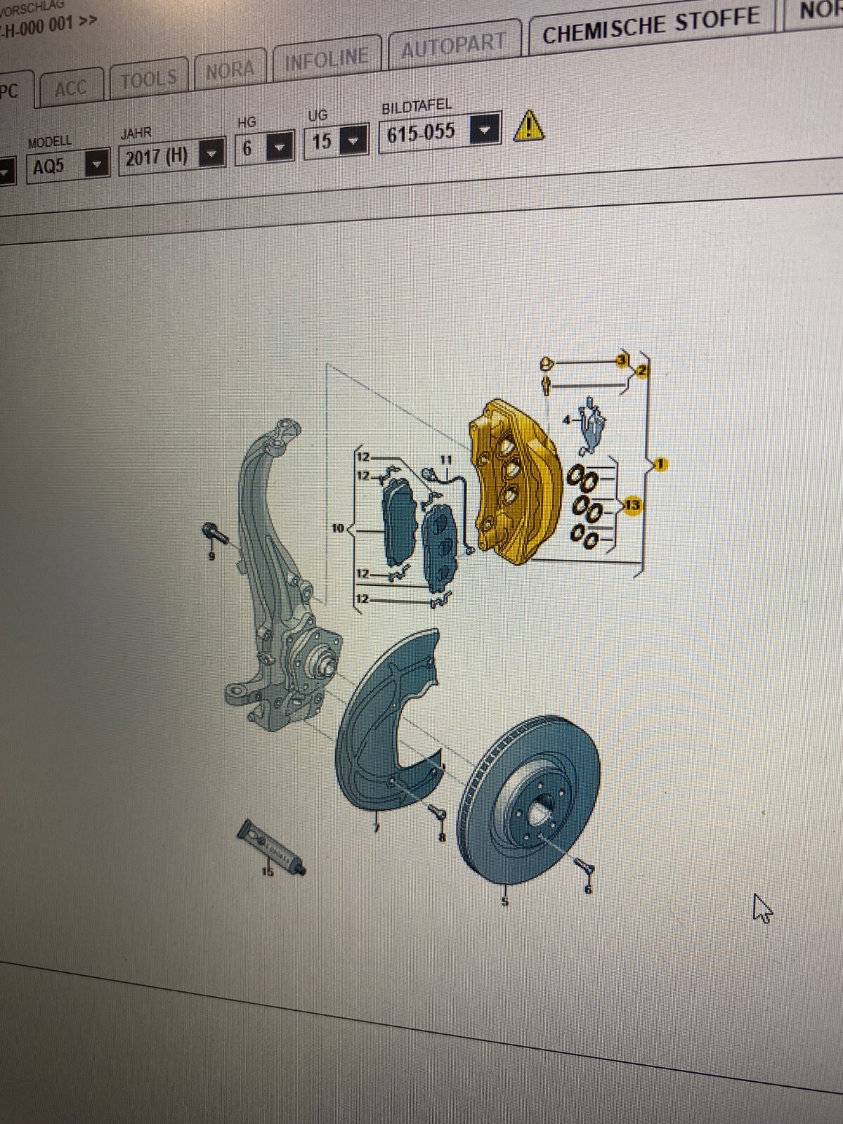 AUDI BREMSSATTEL ROT L+R 80A615107C 80A615108C 80A615105AT 80A615106AT ORIG NEU - Obrázek 7