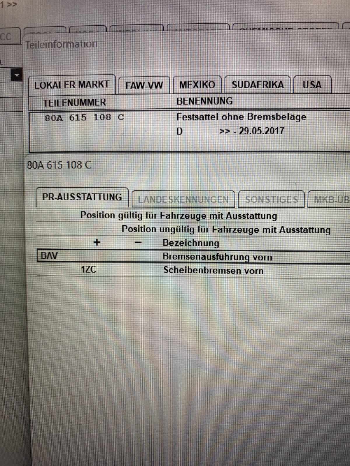 AUDI BREMSSATTEL ROT L+R 80A615107C 80A615108C 80A615105AT 80A615106AT ORIG NEU - Obrázek 9