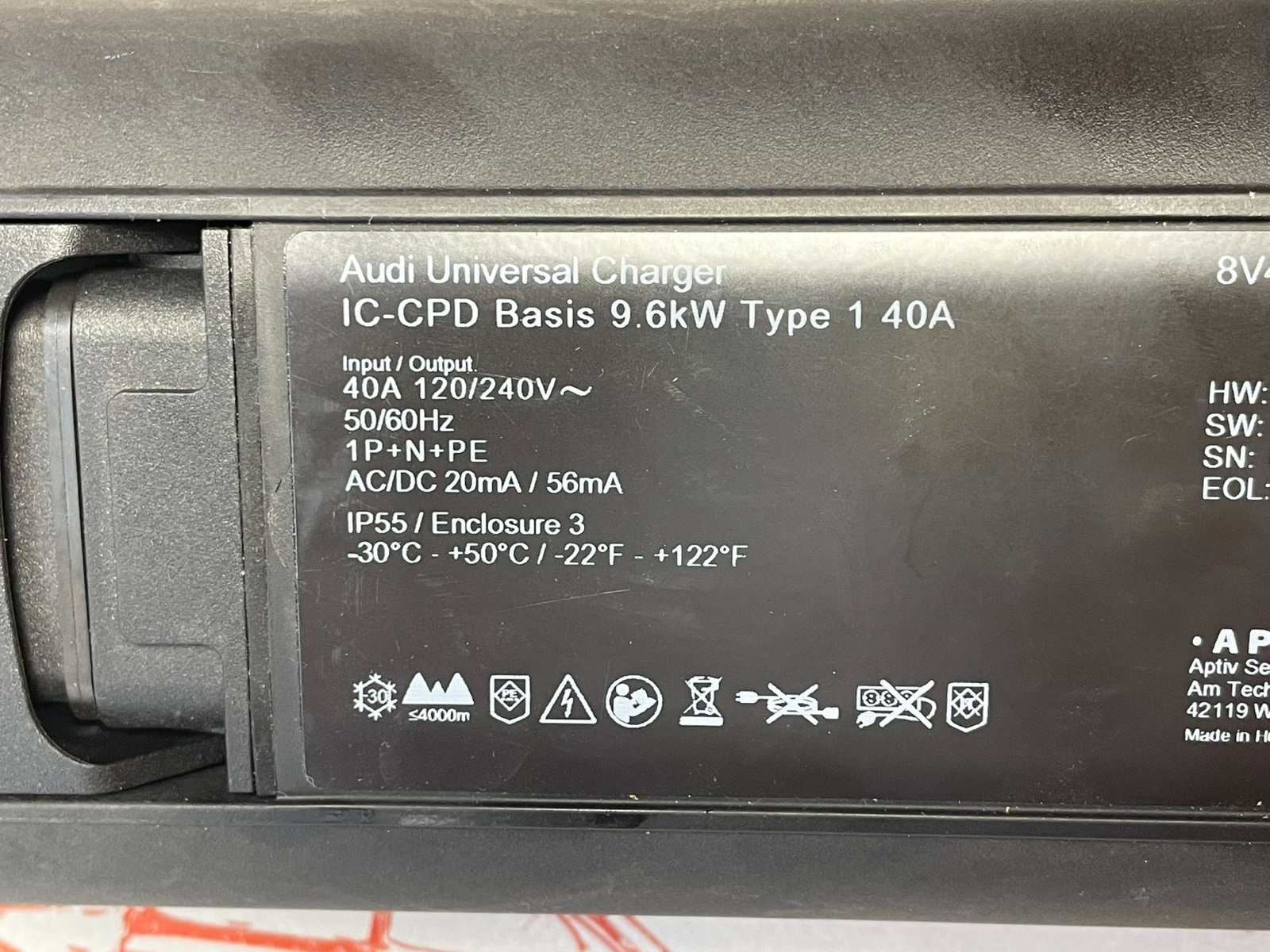 AUDI CHARGER MIT LADEKABEL FÜR AUDI ELEKTRO AUTOS 8V4971675BB 9.6 KW ORIG.AUDI ! - Obrázek 15