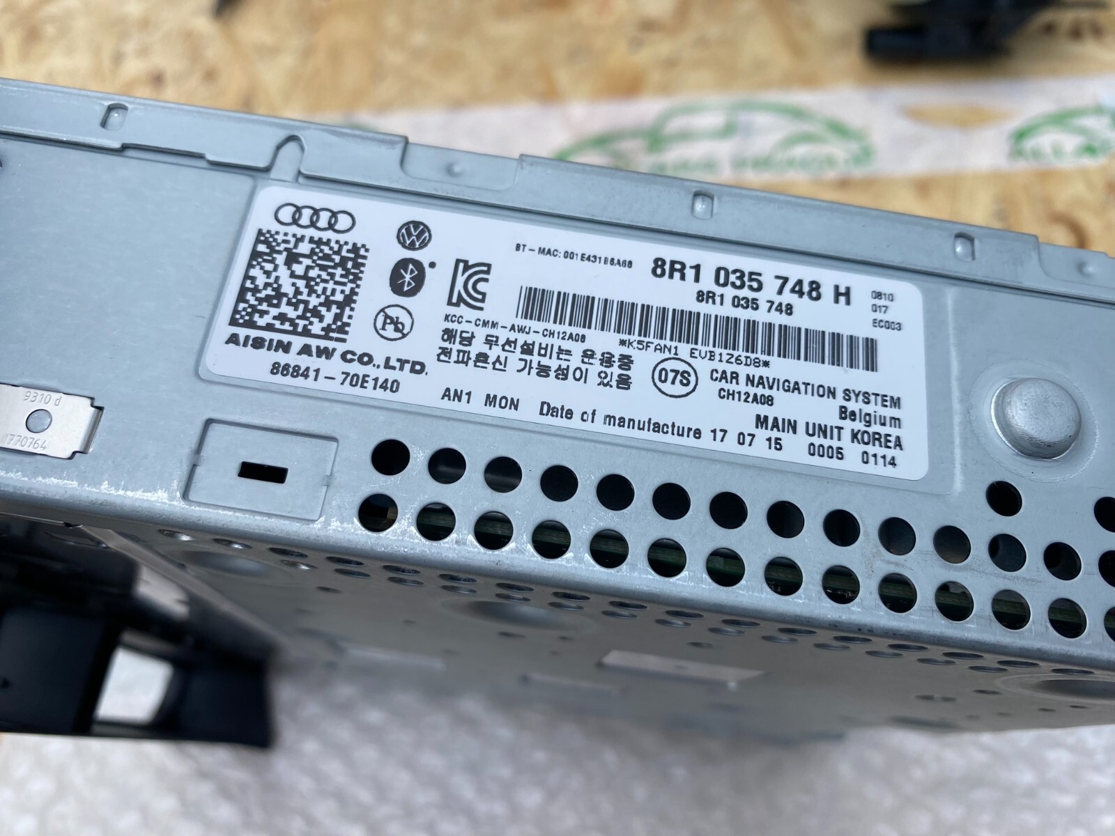 AUDI MMI 3G+ MAIN UNIT STEUERGERÄT RADIO HIGH MMI 3G+ AUDI A4 A5 Q5 8R1035748H - Obrázek 9