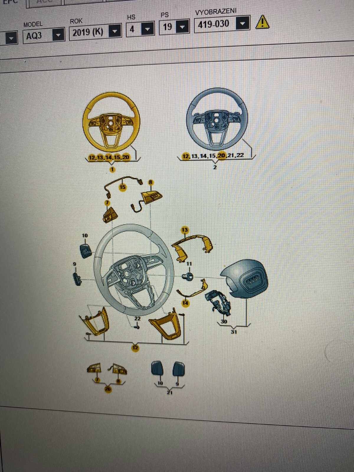 AUDI Q3 MULTIFUNKTIONSLENKRAD LEDER SCHWARZ/FELSGRAU 83A419091H ORIGINAL NEU!! - Obrázek 11