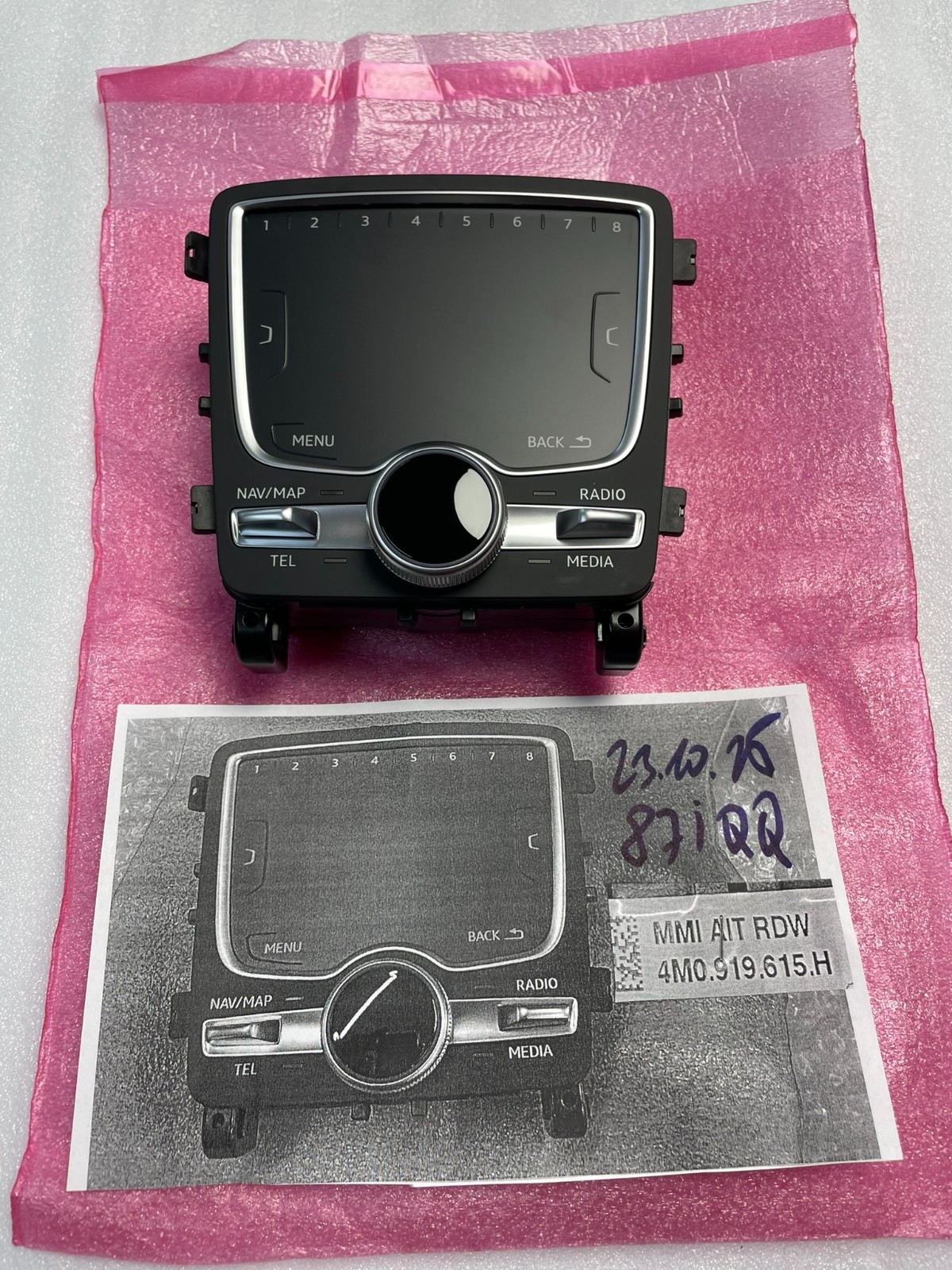 AUDI Q7 4M 2015-2019 BEDIENTEIL TOUCHPAD MMI MULTIMEDIASYSTEM 4M0919615H OrigNEU - Obrázek 25