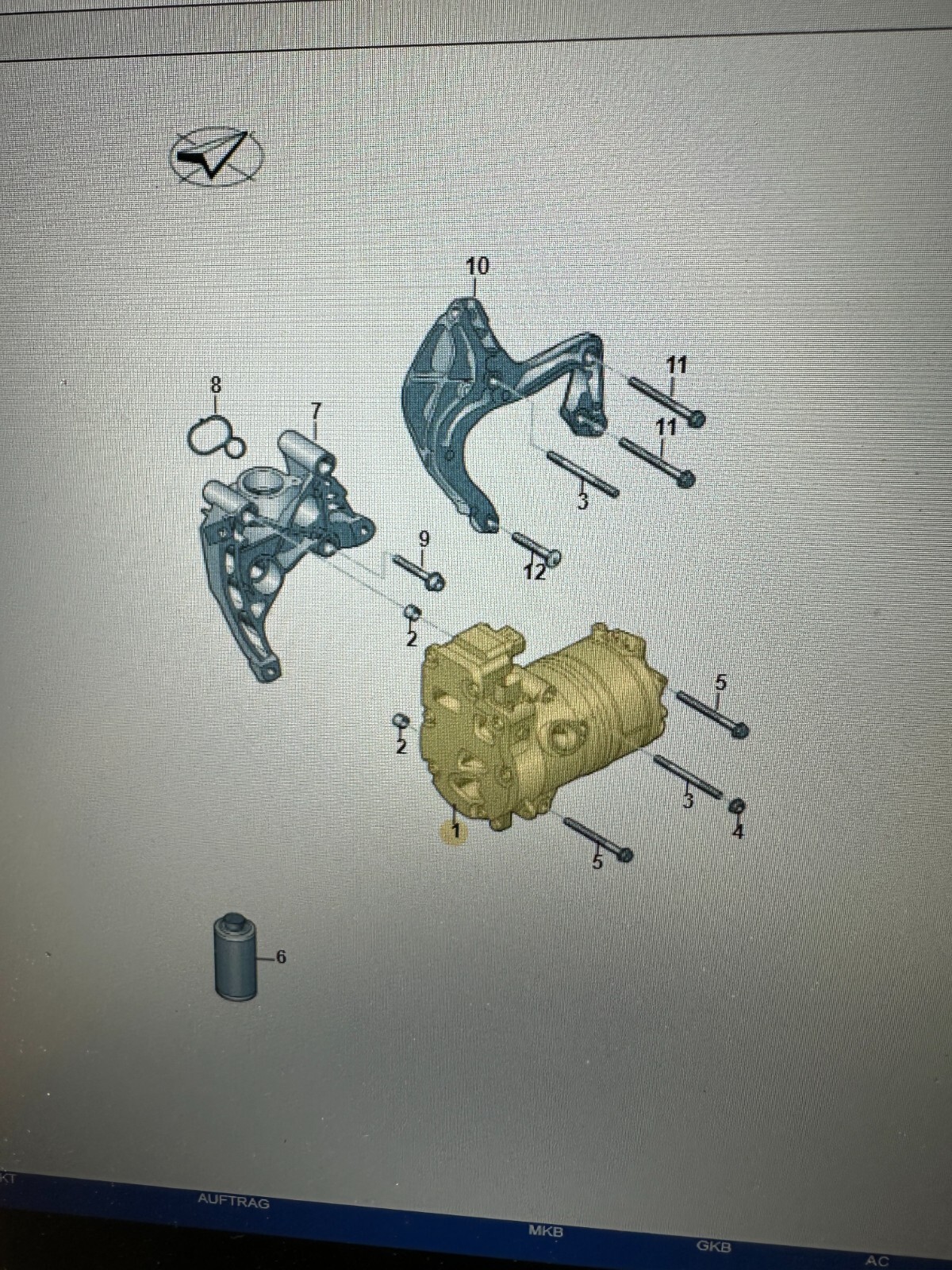 AUDI VW BENTLEY KLIMAKOMPRESSOR ELEKTRISCHER KLIMAKOMPRESSOR 4G0816797F ORIG.NEU - Obrázek 5