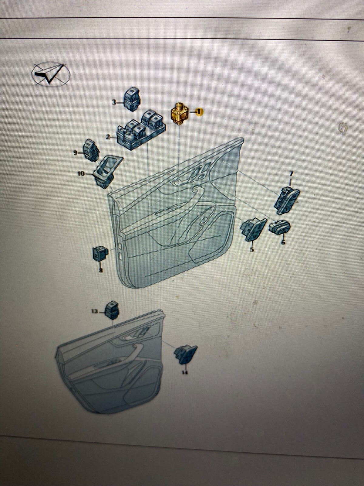 Audi A4 Q7 R8 SCHALTER FUR ASSENSPIEGELVERSTELLUNG 4M0959565M ORIG.NEU!!! - Obrázek 14