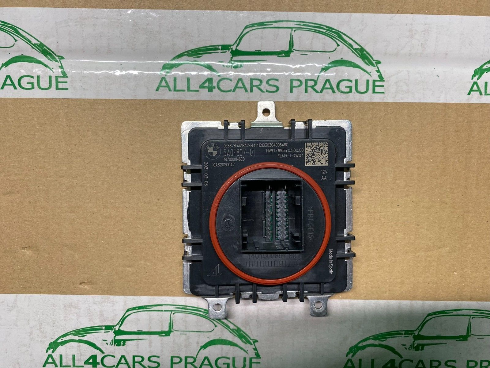 BMW STEUERGERÄT SCHEINWERFER HEADLIGHT CONTROL UNIT 5A0F807-01 NEW ORIG. PARTS