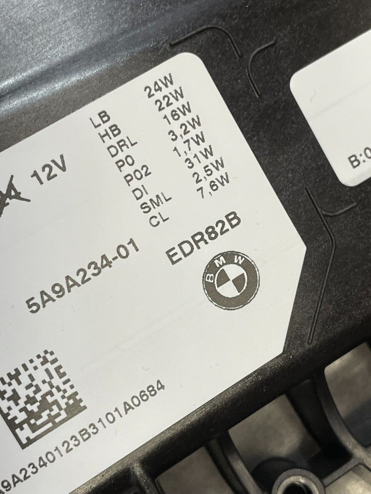 BMW X1 U11 HEADLIGHT FRONT R USA MODEL 5A9A234-01 , 1EX 017.426-2 - ORIG.BMW NEW - Obrázek 10