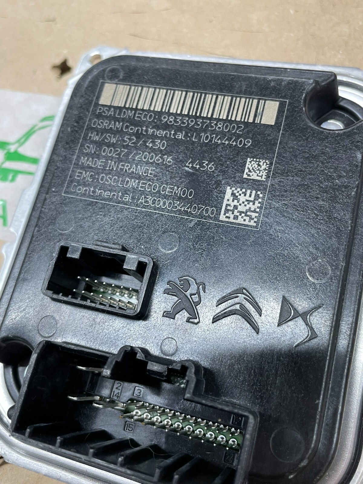 CITROEN DS PEUGOT PSA SCHEINWERFER LED MODUL 983393738002 A3C0003440700 FAST NEU - Obrázek 3