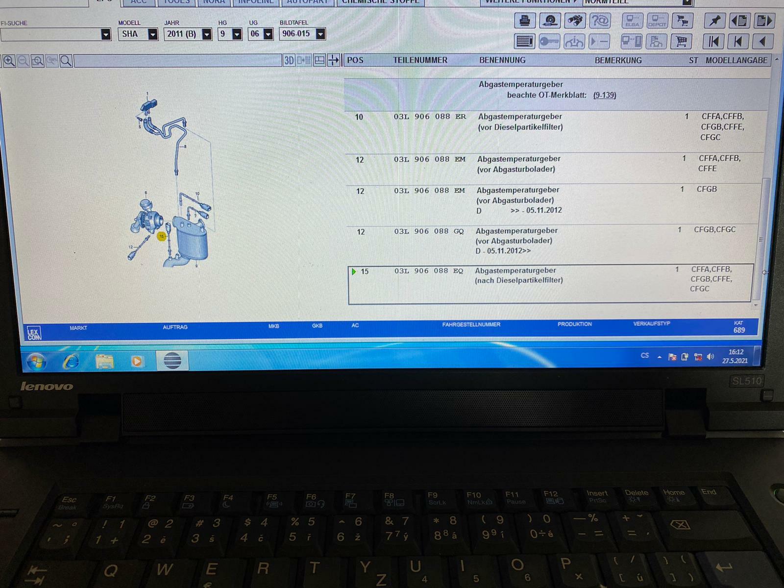Lambdasonde VW Sharan Lambdasonde 03L906088EQ / 03L 906 088 EQ ORIGINAL NEU!! - Obrázek 7