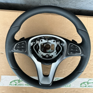 MERCEDES W 205 C 253 GLC SPORT LEDER LENKRAD MIT PADELS A0024606903 FAST NEU ...