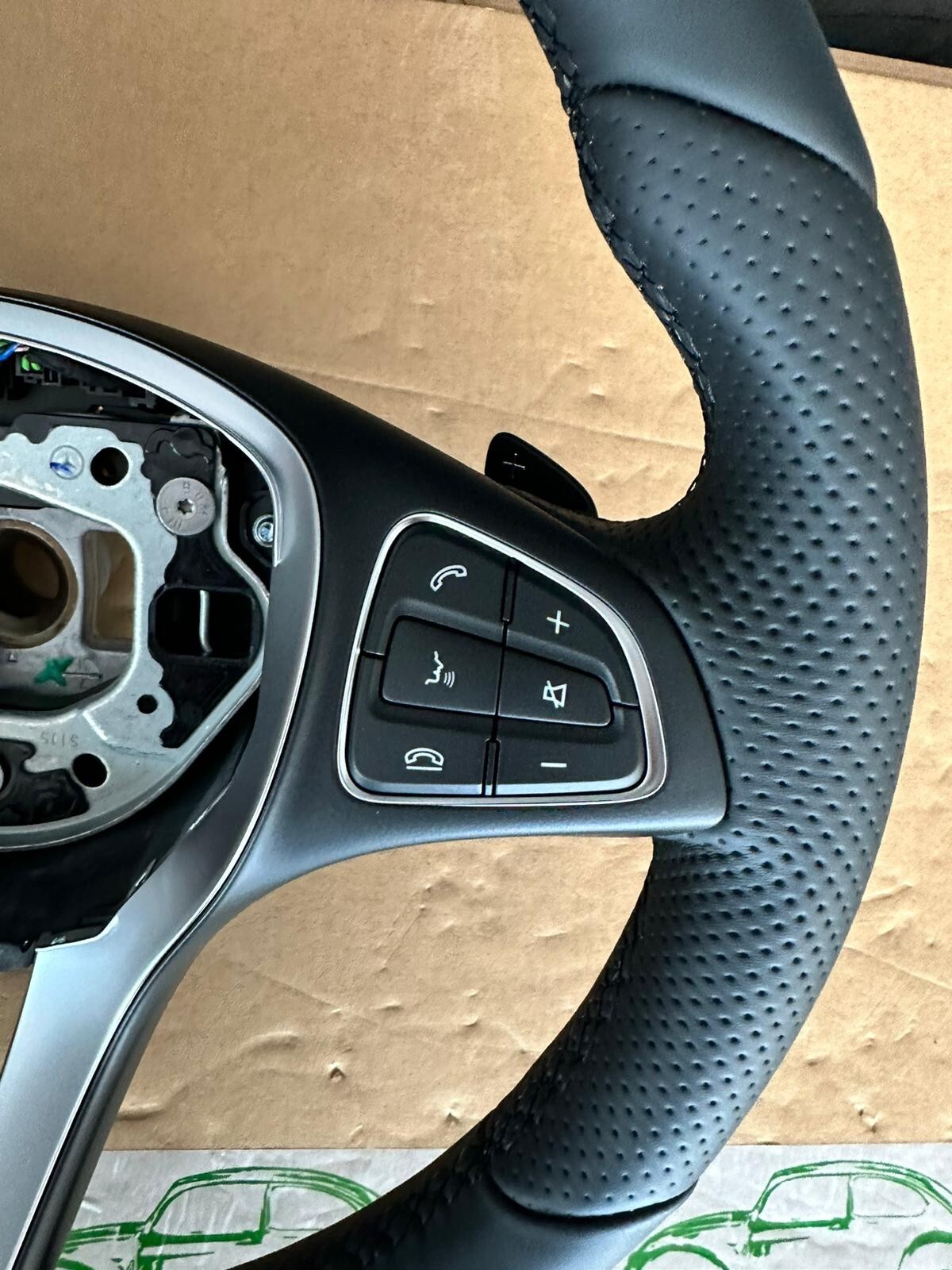 MERCEDES W 205 C 253 GLC SPORT LEDER LENKRAD MIT PADELS A0024606903 FAST NEU ... - Obrázek 7