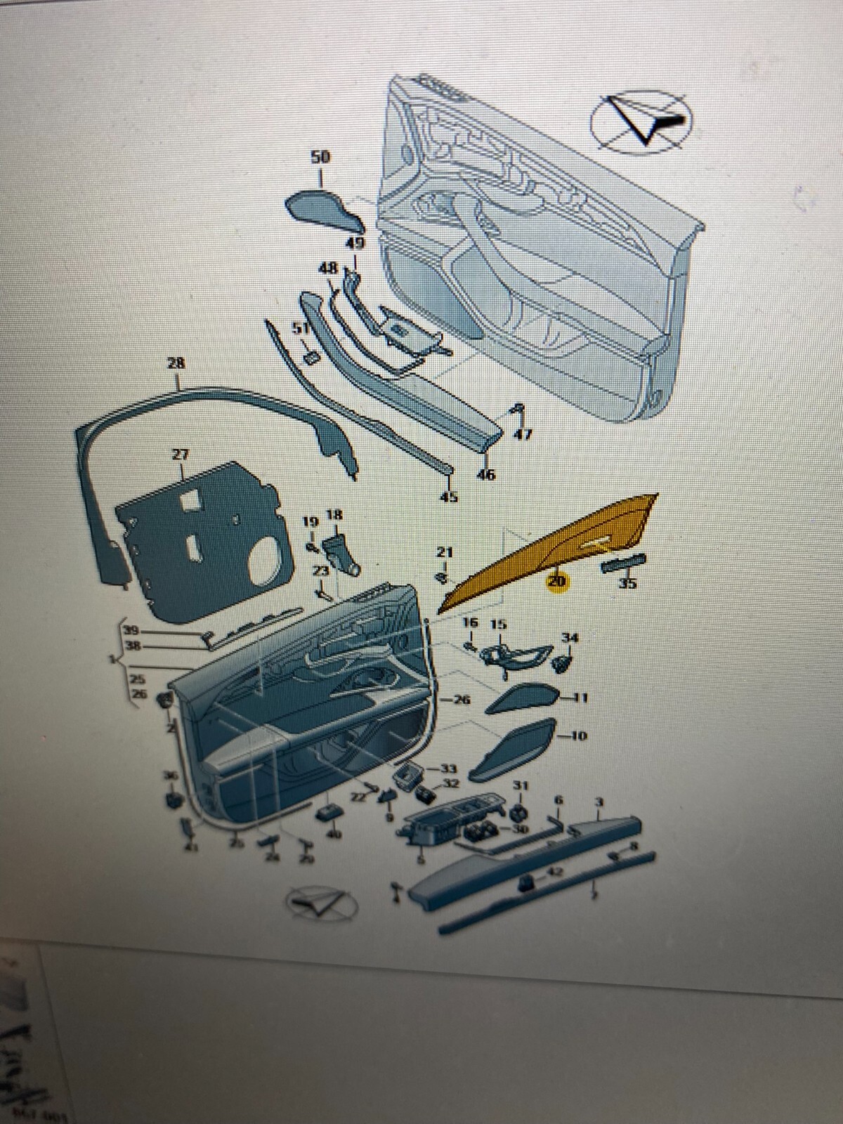 NEU AUDI A8/S8 ZIERBLENDE FUR TURVERKLEIDUNG 4N0867061G 2YA ORIG. NEU!! - Obrázek 10