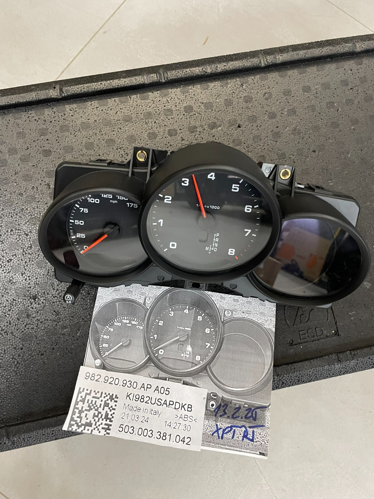 PORSCHE 982 718 CAYMAN SPEEDOMETER TACHOMETER MPH 982920930AP A05 NEW 0 KM !!!! - Obrázek 19