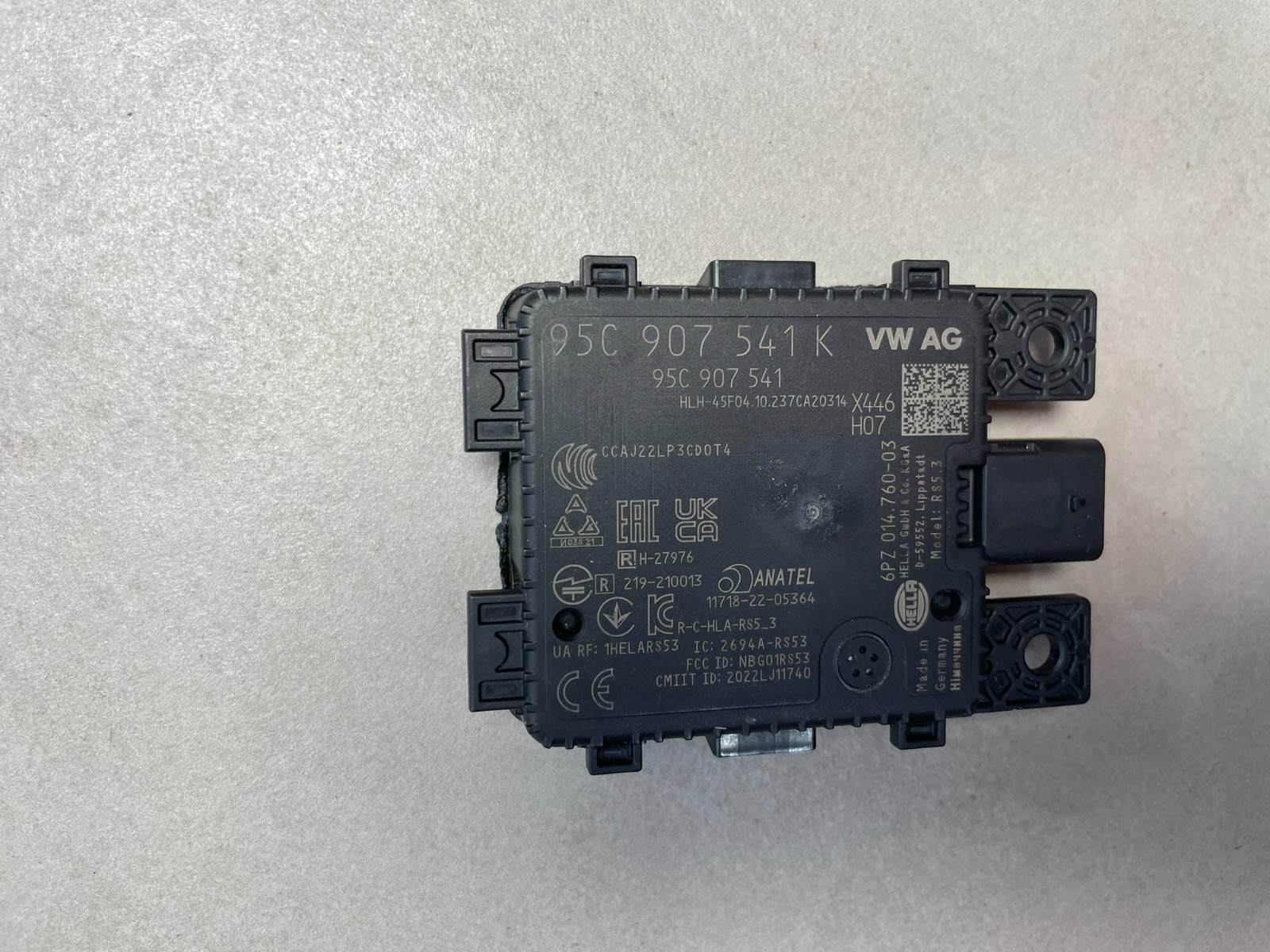 PORSCHE ACC RADAR SENZOR STEUERGERÄT ABSTANDSREGELUNG 95C907541K ORIGINAL TEIL