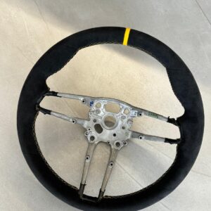 PORSCHE GTS/TURBO LEERES RAHMEN LENKRAD SCHWARZ (GELB) ALCANTARA LEDER ORIG.NEU.