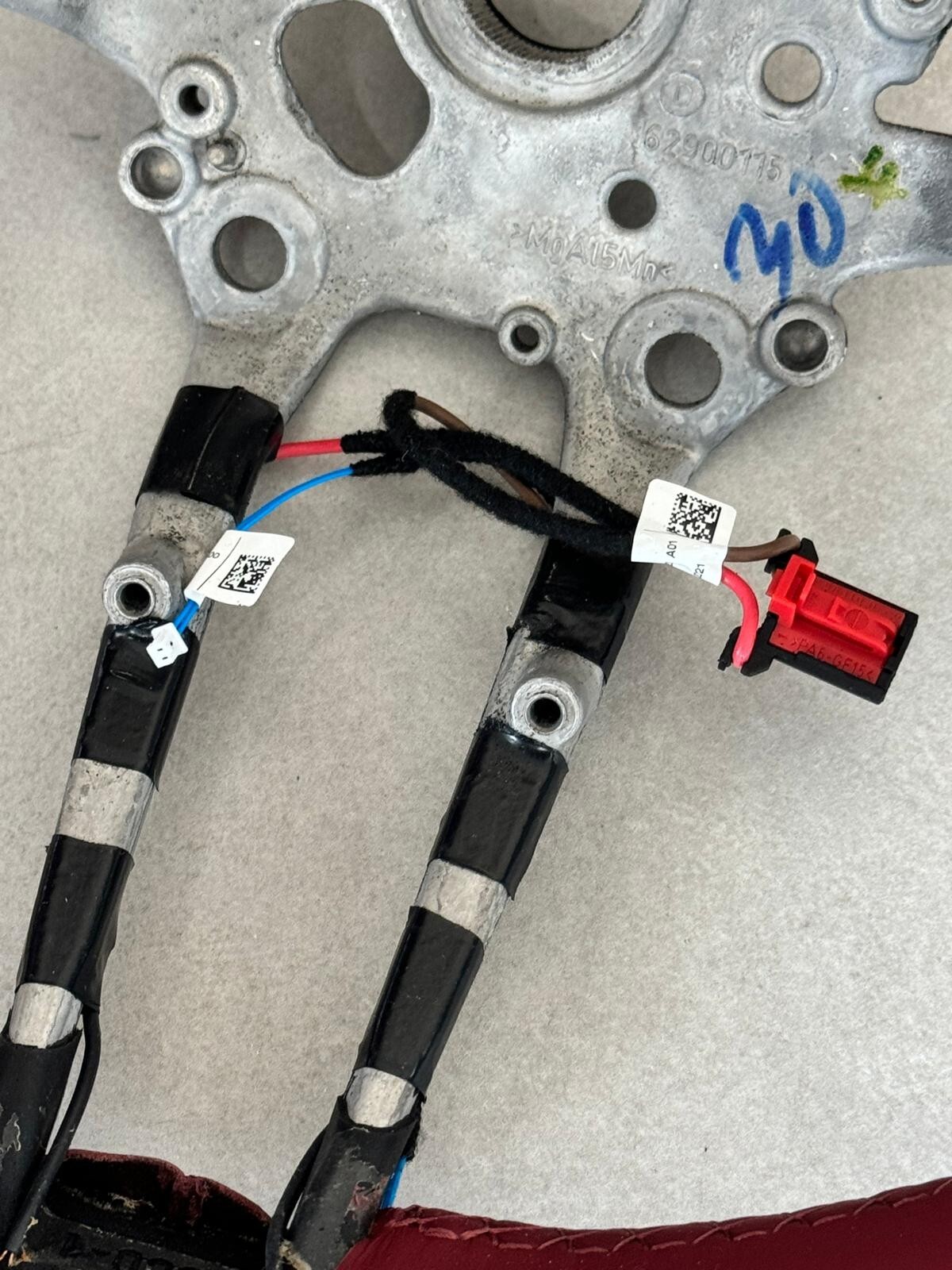 PORSCHE LEERES RAHMEN LENKRAD BEHEIZT ROT LEDER STEERING WHEEL FRAME NEW !! - Obrázek 12