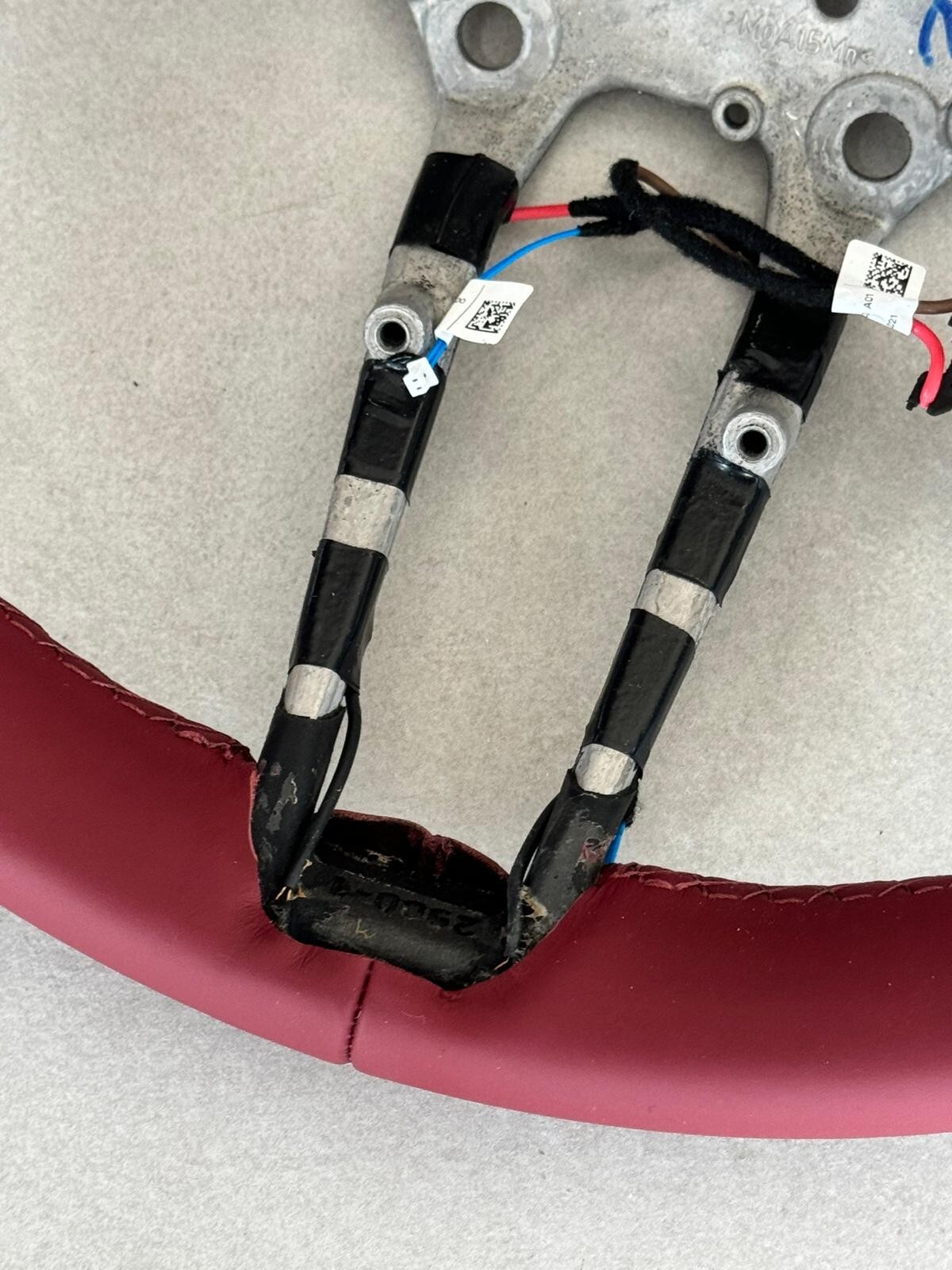 PORSCHE LEERES RAHMEN LENKRAD BEHEIZT ROT LEDER STEERING WHEEL FRAME NEW !! - Obrázek 14