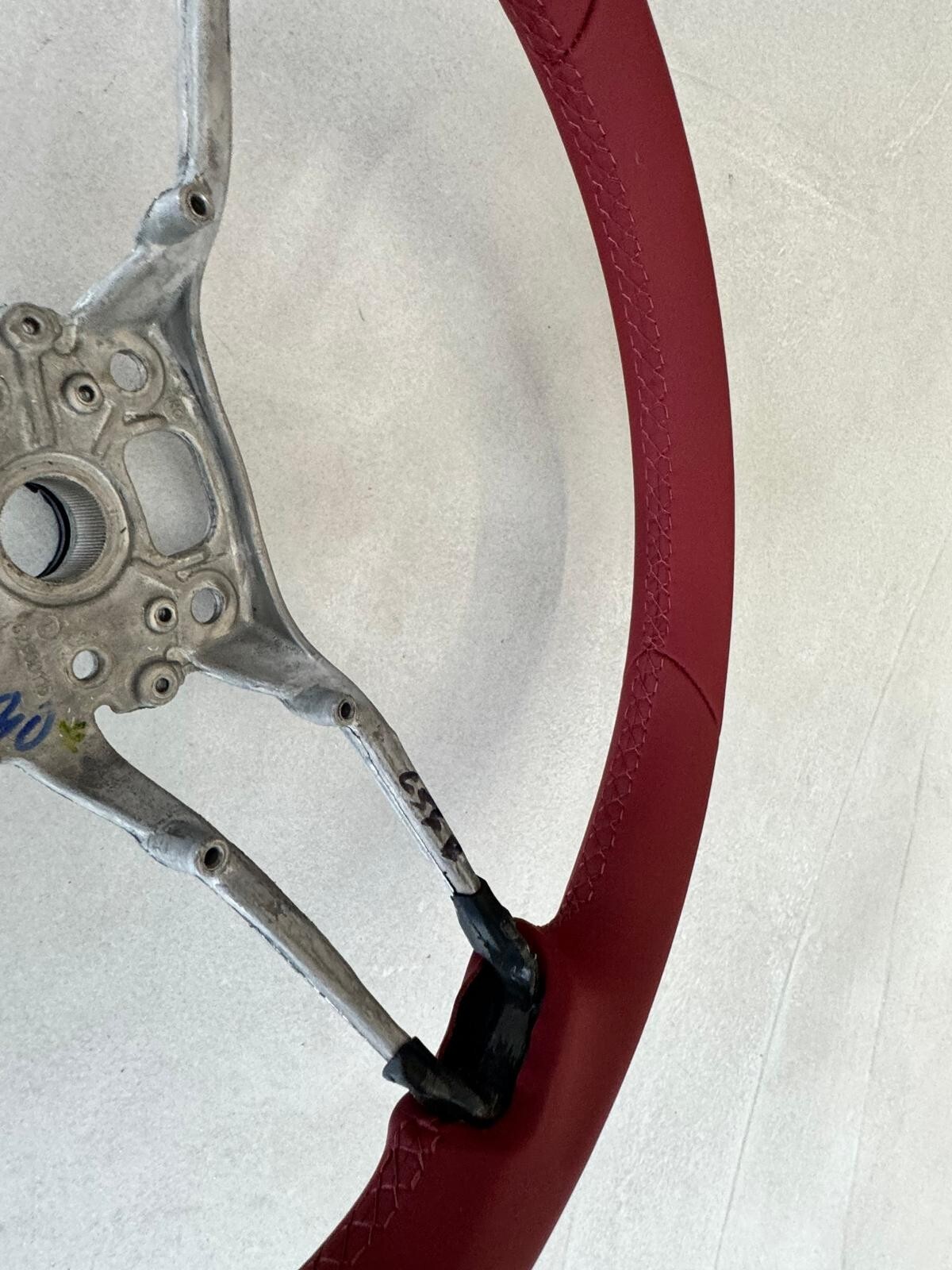 PORSCHE LEERES RAHMEN LENKRAD BEHEIZT ROT LEDER STEERING WHEEL FRAME NEW !! - Obrázek 15