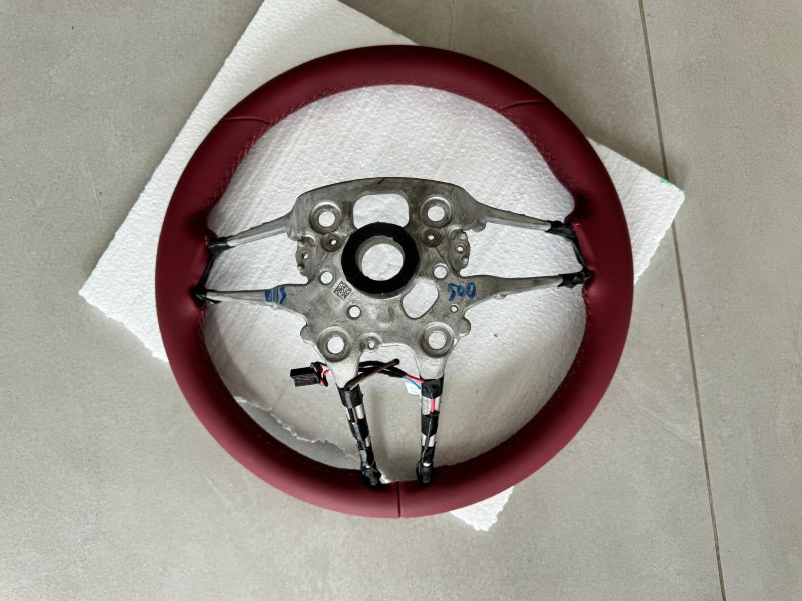 PORSCHE LEERES RAHMEN LENKRAD BEHEIZT ROT LEDER STEERING WHEEL FRAME NEW !! - Obrázek 5