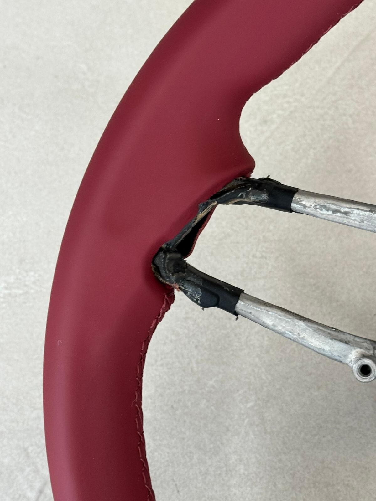 PORSCHE LEERES RAHMEN LENKRAD BEHEIZT ROT LEDER STEERING WHEEL FRAME NEW !! - Obrázek 8