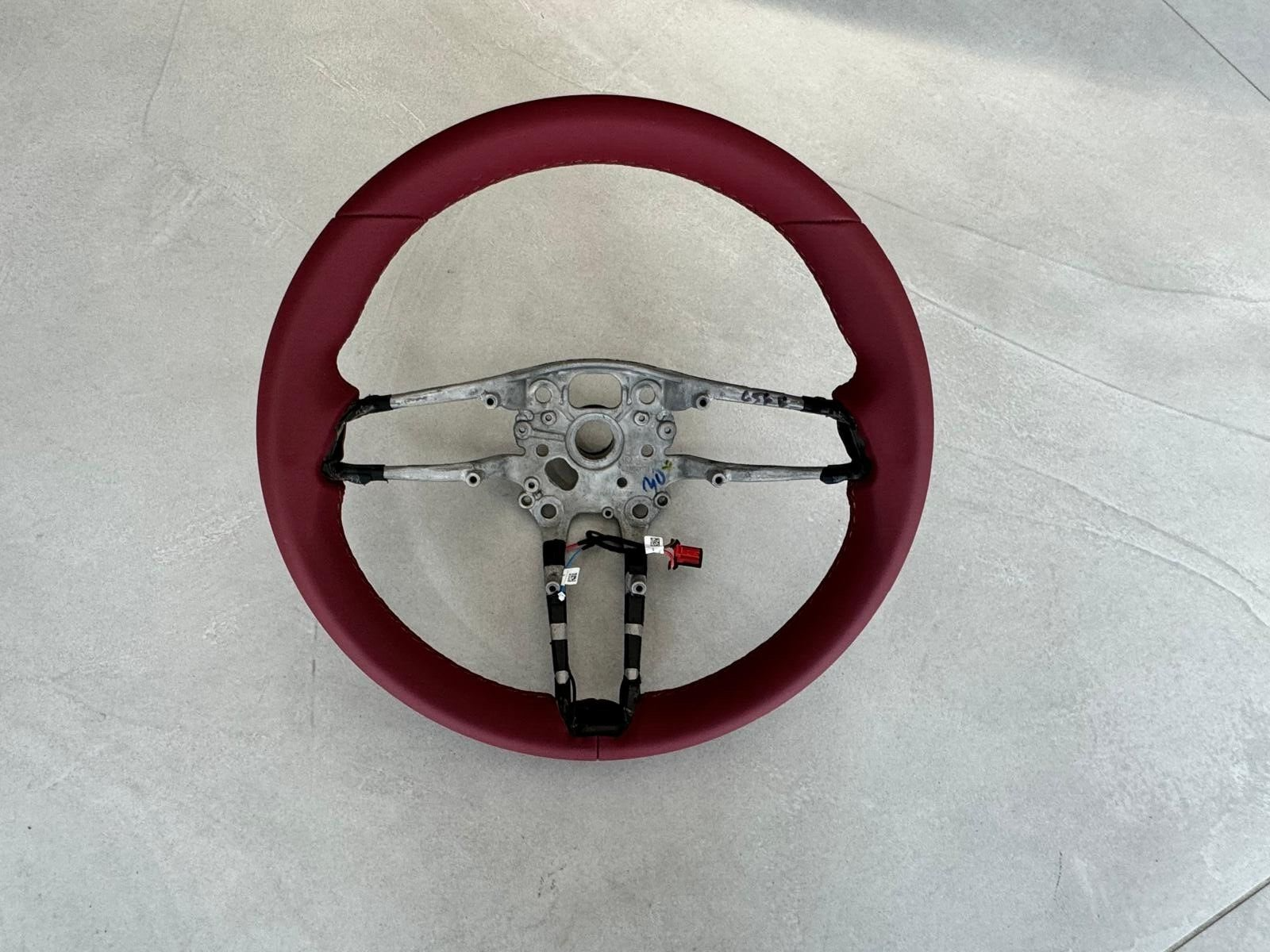 PORSCHE LEERES RAHMEN LENKRAD BEHEIZT ROT LEDER STEERING WHEEL FRAME NEW !! - Obrázek 9